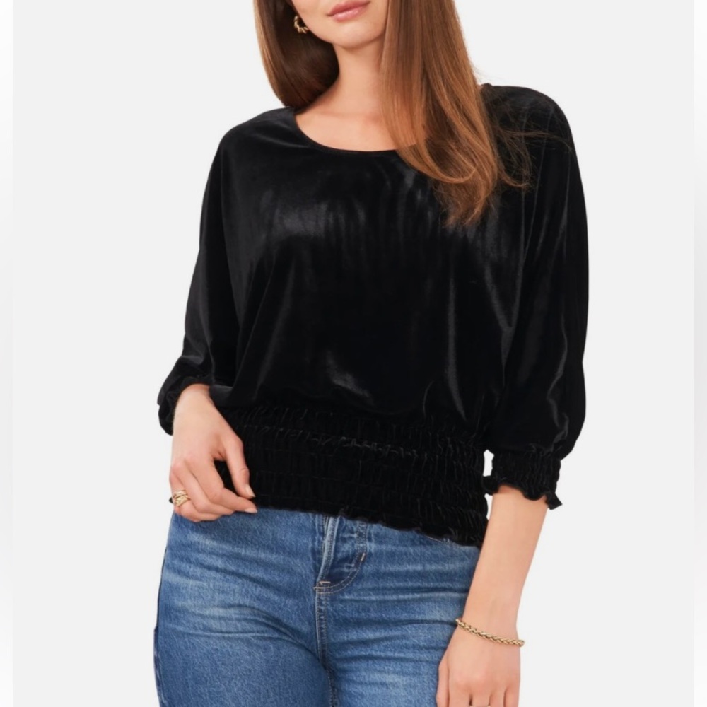 Vince Camuto Dolman Sleeve Velvet Top